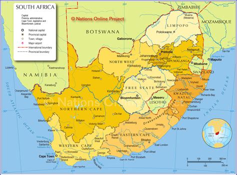 South Africa Tourist Map South Africa Mappery