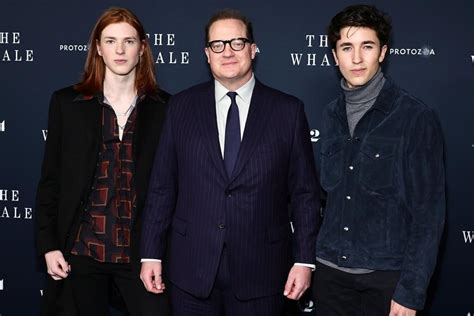 Brendan Fraser S Rarely Seen Sons Join Their Dad At The Whale Screening In N Y C See The Photo