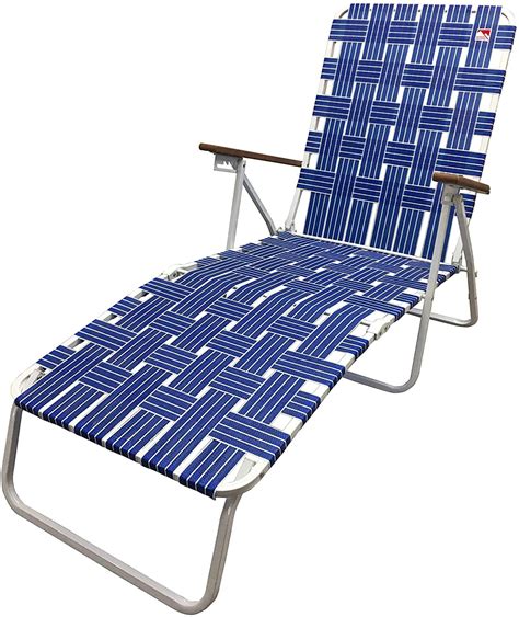 Outdoor Spectator Classic Webbed Folding Chaise Lounger Camplawn Chair