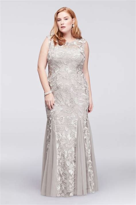 Silver Plus Size Formal Dresses And Gowns For Curvy Women Attire Plus
