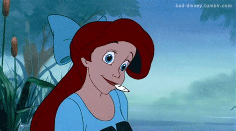 Because Ariel Looks Better With Red Eyes To Match Her Red Hair