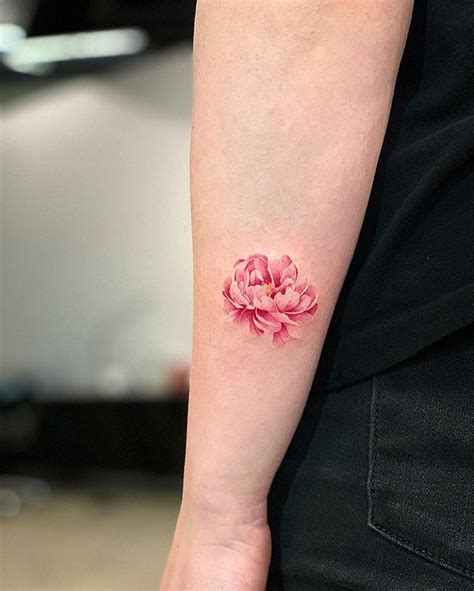 🌸small Peony Pink Rose Tattoos Realistic Flower Tattoo Tattoos