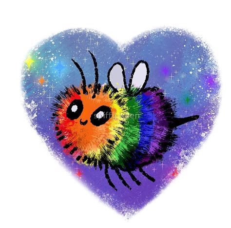Rainbow Bee By Spiffy Keen Redbubble In 2021 Bee Crafts Pet