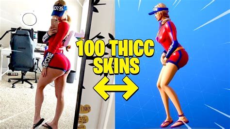 اجمل 100 سكن في الحقيقة في فورت نايت 😍🔥 Top 100 Sexy Fortnite Girls Skins In Real Life Youtube