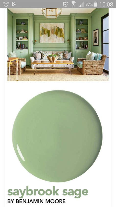 Love This Green Paint Saybrook Sage By Benjamin Moore Green Interior