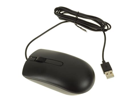 Genuine Dell Ms116 Optical Black Usb Mouse 6ft Ms116 Bk 1000 Dpi Scrol