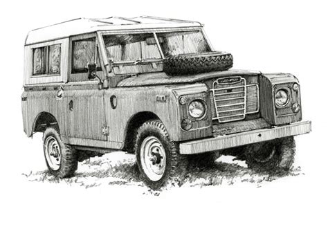 Land Rover Drawing Skill