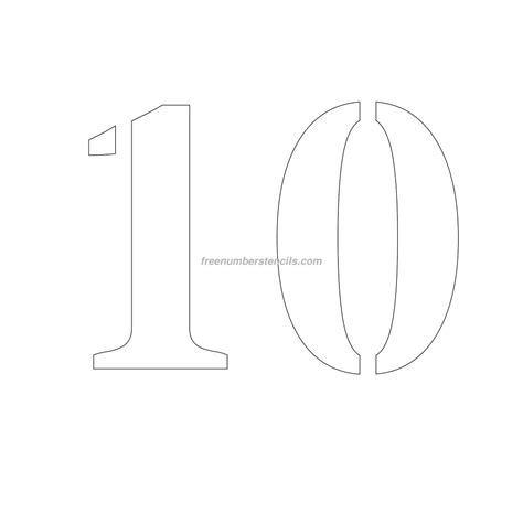 Free 10 Inch 10 Number Stencil