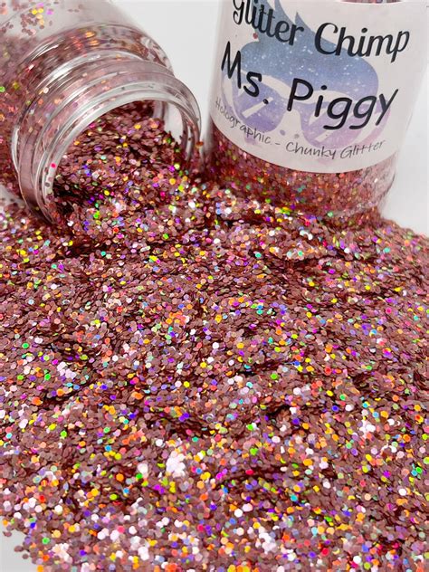 Ms Piggy Chunky Holographic Glitter Glitter Chimp