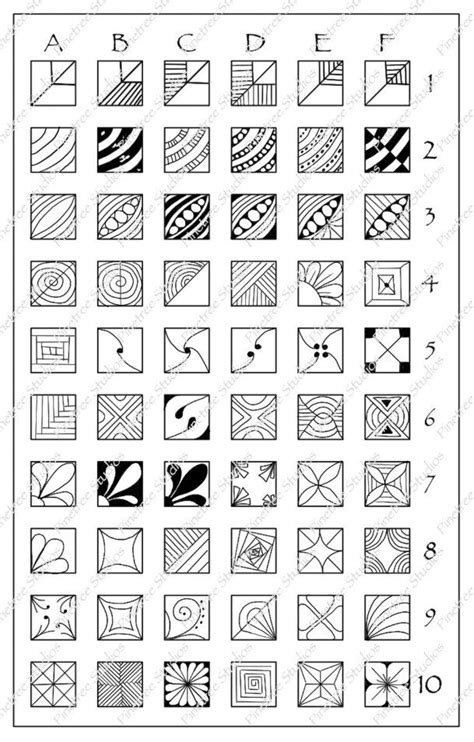 Check spelling or type a new query. Square Fragments Patterns Chart 5 x 8 | Tangle art ...
