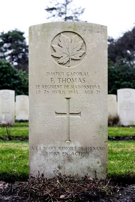 Fernand Thomas The Canadian Virtual War Memorial Veterans Affairs