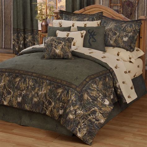 Its classic scroll damask is softened with an ikat effect for a truly stylish rich look. Browning Whitetail Deer Comforter Set with Sheet and