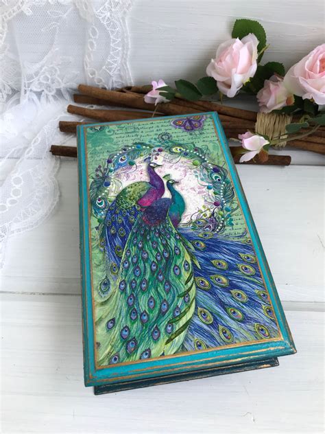 Peacock Jewelry Box Christmas Unique T For Women Peacock Etsy