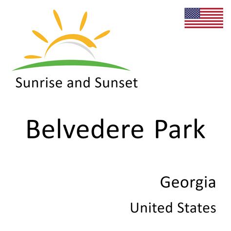 Sunrise And Sunset Times In Belvedere Park Georgia United States