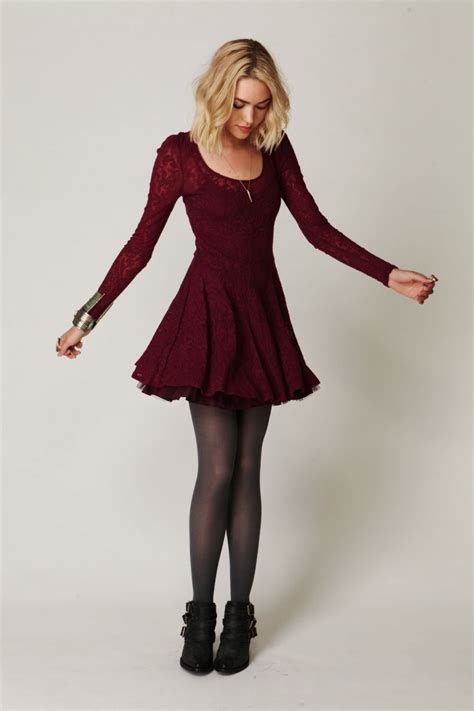 Maroon Dress With Black Tights Dresses With Tights Bridesmaid Dress