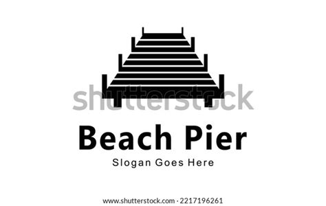 Beach Pier Dock Logo Free Vector Stock Vector Royalty Free 2217196261