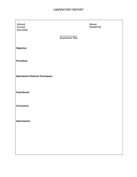 Explore Our Image Of Science Fair Report Template For Free Lab Report