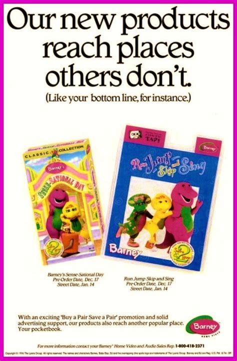 Barney Products Of 1997 Promo Ad By Bestbarneyfan On Deviantart