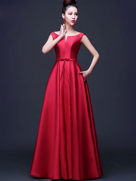 Buy Newest Arrival Elegant Red Evening Dresses 2016 A