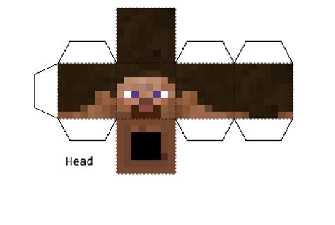 Minecraft Giant Steve Body Template 24 Paper Model