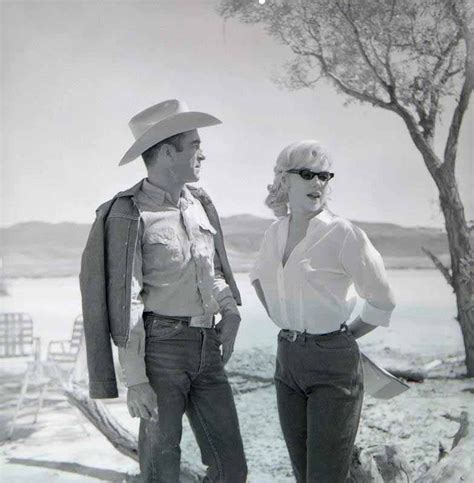 Marilyn And Montgomery Clift On The Set Of The Misfits Photo By