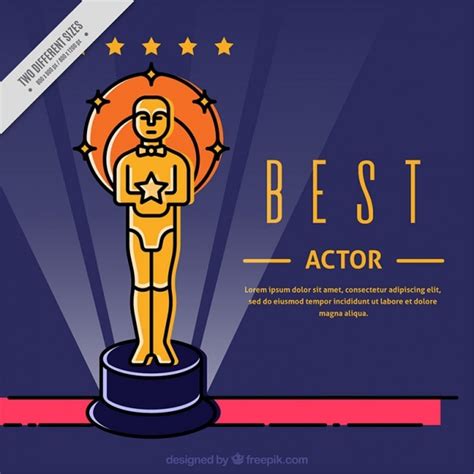 free vector best actor film award background