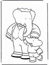 Babar Pages Coloring Funnycoloring Kids Cartoon Advertisement sketch template