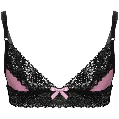 sissy men s lace training bra bralette crop top crossdresser underwear lingerie ebay