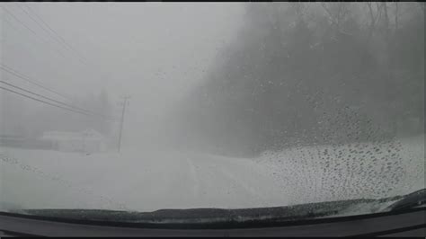 Near White Out Conditions Dangerous Driving On Wmass Roads Youtube