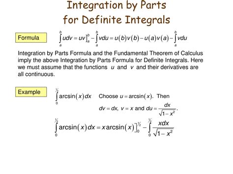 In calculus, and more generally in mathematical analysis. PPT - 6.1 Integration by parts PowerPoint Presentation ...