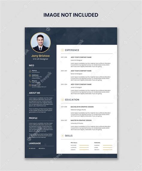 Resume Or Cv Template Editable Psd File Premium Download