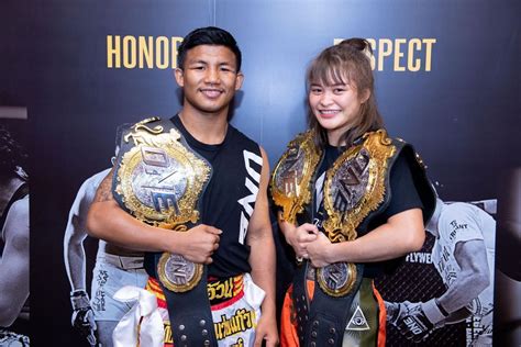 One Championship Rodtang Jitmuangnon And Stamp Fairtex Complete Open Workout At Fairtex