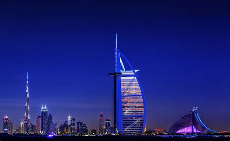 Burj Alarab Dubai Arabskaya Blue Boats Buildings City Country