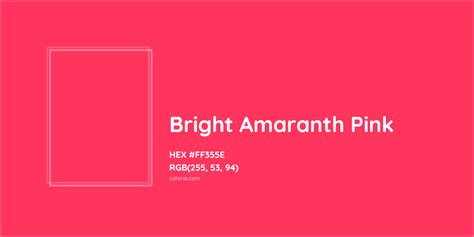 About Bright Amaranth Pink Color Codes Similar Colors And Paints