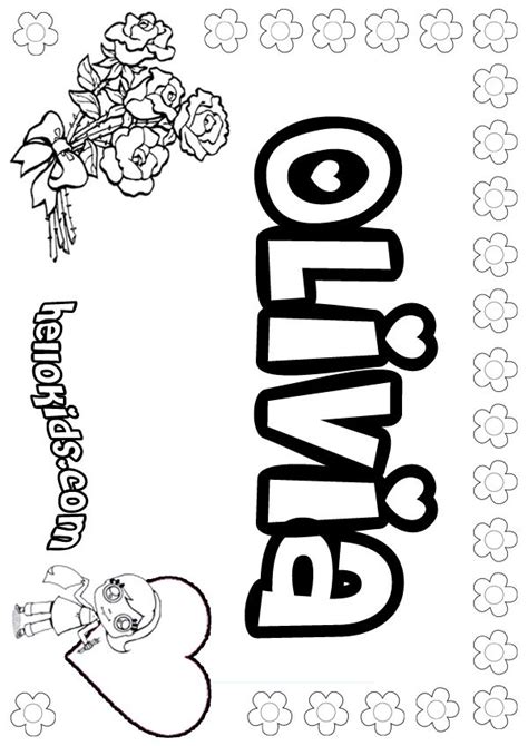 Bubble Letter Olivia Name Coloring Pages Coloring Pages Of Names In