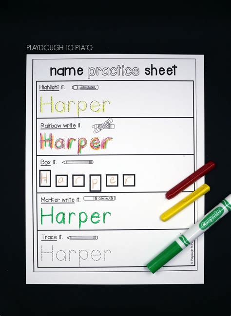 Editable Name Practice Sheets More Name Writing Activities Name