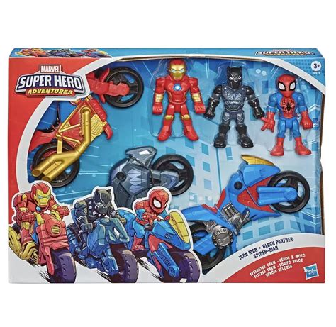 Buy Marvel Super Hero Adventures Iron Man Black Panther And Spider Man