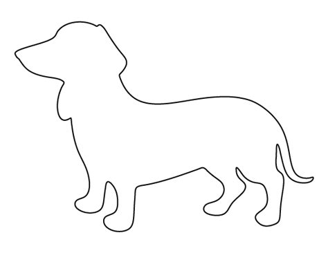 Printable Wiener Dog Template