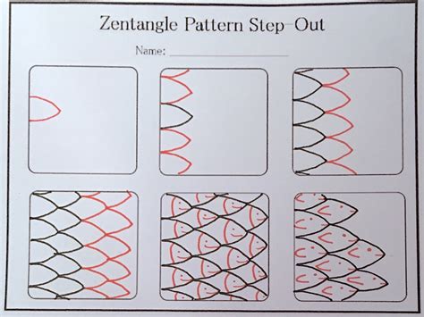 How to make a zentangle step by step. Cute Fishies, Zentangle fun -- Step-out and Finished ...