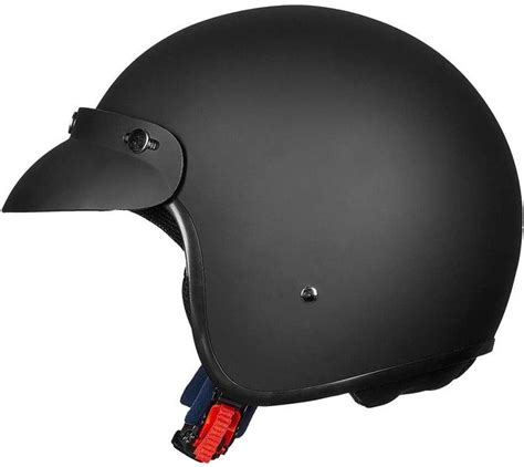 Ilm 34 Open Face Motorcycle Helmet Dot Approved Retro Half Casco Fit