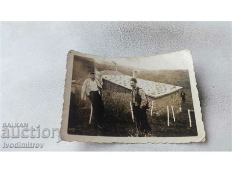 Снимка Двама мъже 1936 Стари снимки Изделия от хартия balkanauction