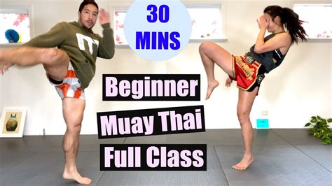 Beginner Muay Thai Full Class Minutes No Equipment Youtube