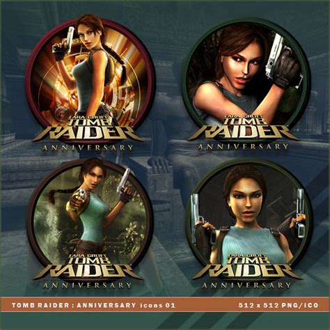 Tomb Raider Anniversary Icons By Brokennoah On Deviantart