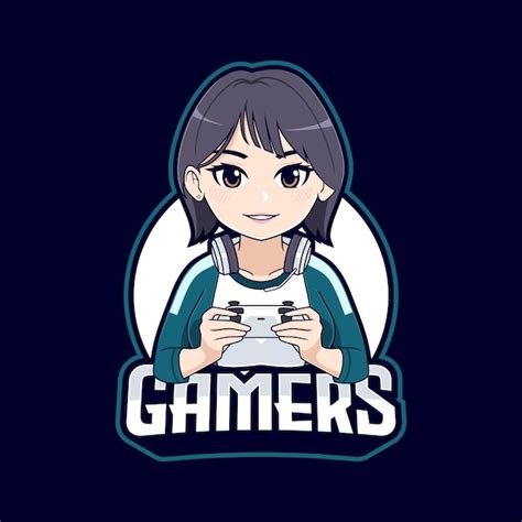 Premium Vector Gamer Girl Mascot Logo Template