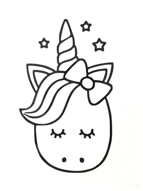 Kawaii Easy Unicorn Coloring Pages Select From 35653 Printable