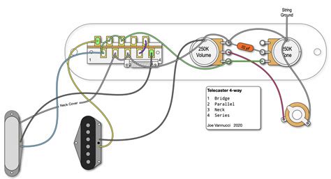 4way Wiring Diagram For Telecaster Guitar