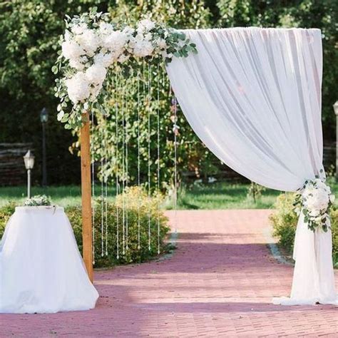 Practical And Decorative Outdoor Wedding Ideas Curtain Backdrop