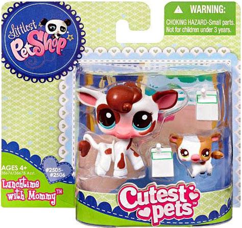 Littlest Pet Shop Cutest Pets Mommy Baby Cows Figure 2 Pack Lunchtime