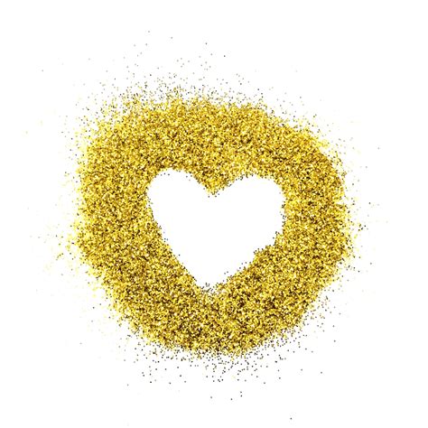 Gold Glitter Heart Background 