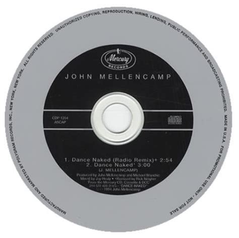 John Cougar Mellencamp Dance Naked Track US Promo CD Single CD